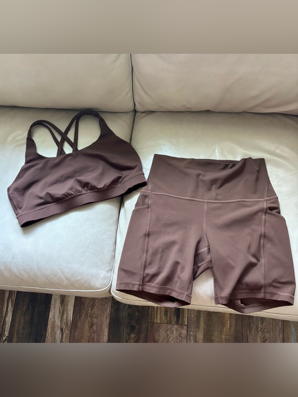 Lululemon Java Energy Bra and Align High-Waist 6” Shorts Set